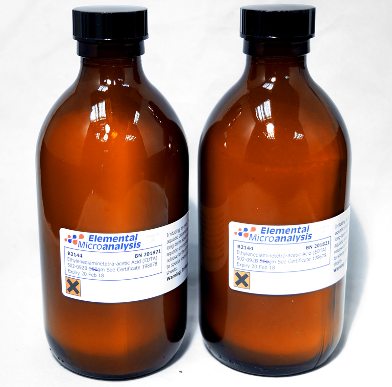 Ethylenediaminetetra-acetic Acid (EDTA) 502-092B 500gm See Certificate 370452  Expiry 09-Mar-26